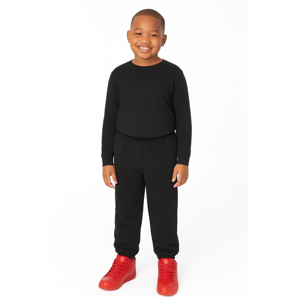 Hanes Boys' Black Jogger Sweatpants‎ 10/12 Youth EcoSmart Fleece